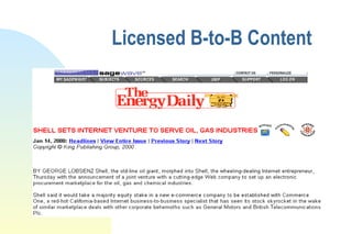Licensed B-to-B Content 