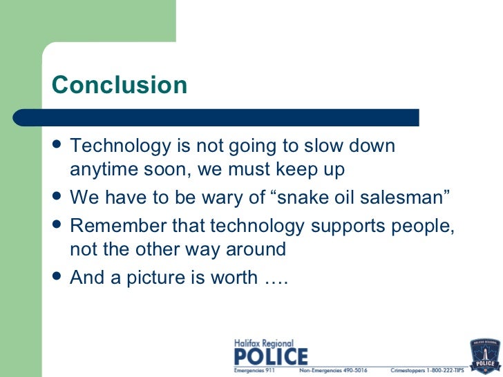 Conclusion Technology Is Not