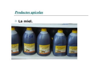 Productos apicolas La miel. 