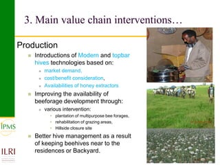 Apiculture value chain development based on experiences of IPMS and partners 