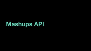 Mashups API
 