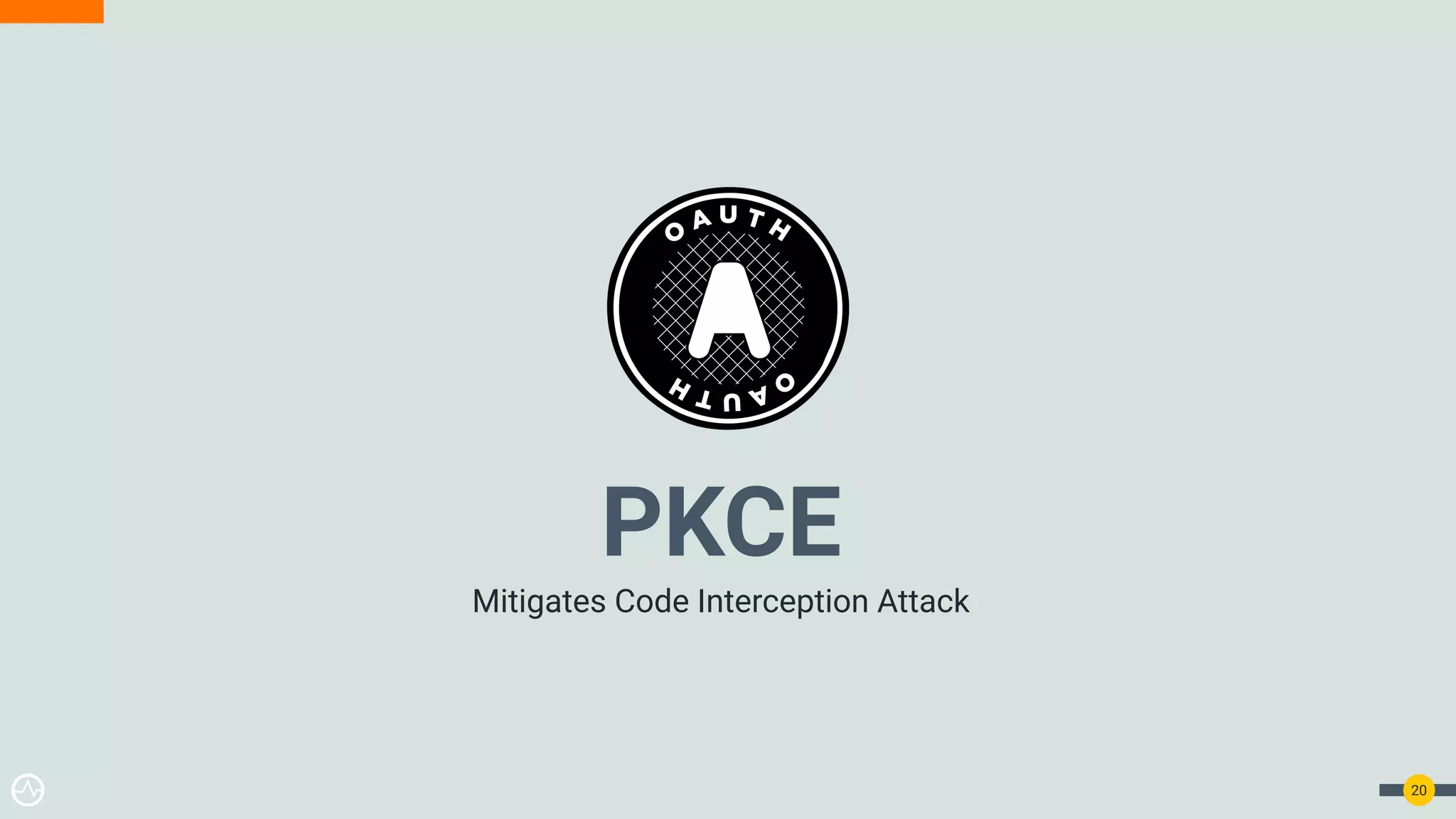 PKCE
Mitigates Code Interception Attack
20
 