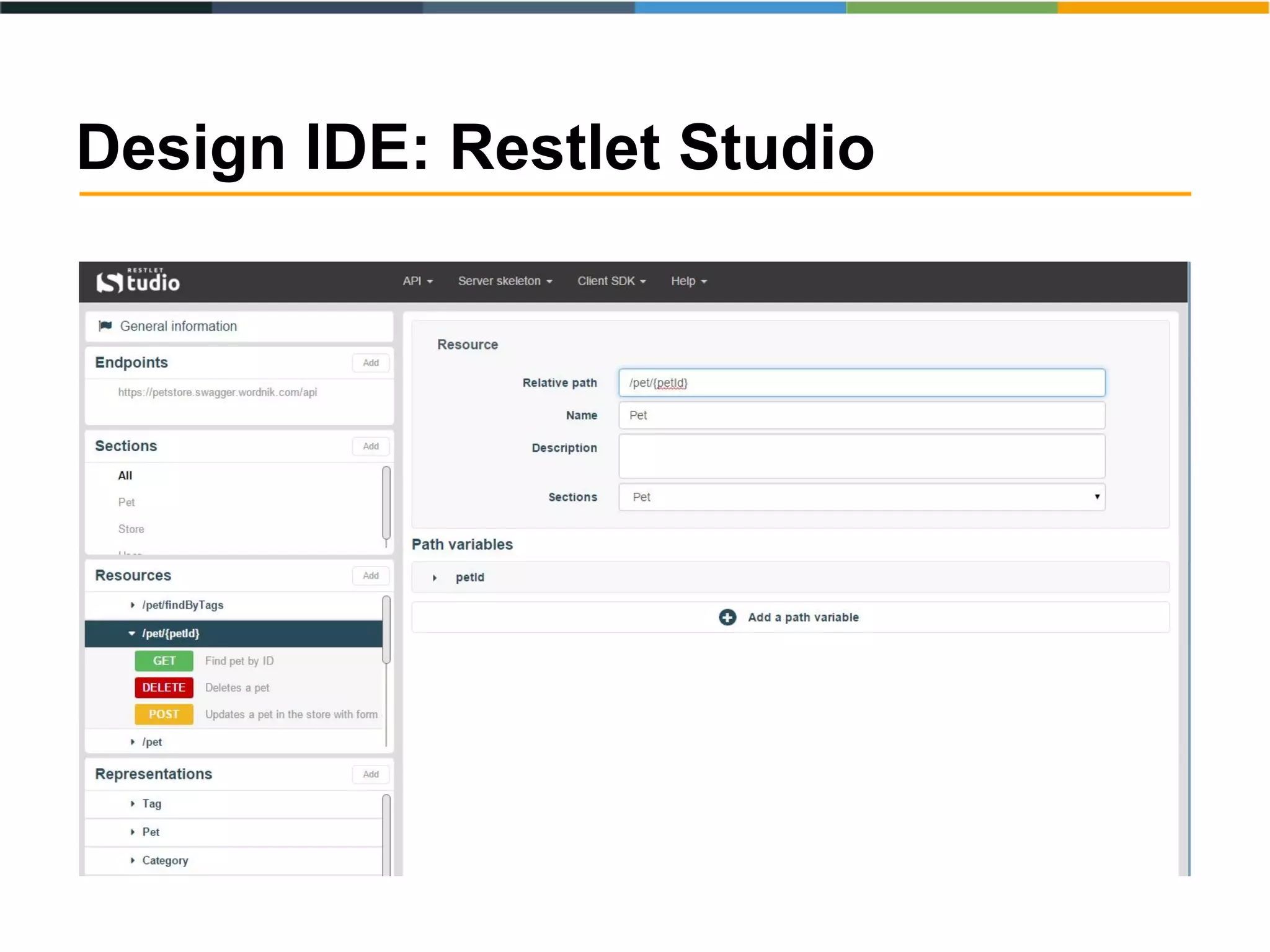 Design IDE: Restlet Studio
 