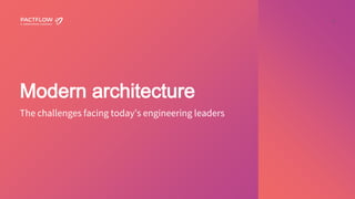 5
Modern architecture
The challenges facing today’s engineering leaders
 