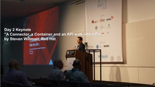 Copyright © NRI SecureTechnologies, Ltd. All rights reserved.
Day 2 Keynote
"A Connector, a Container and an API walk into a Bar...”
by Steven Willmott, Red Hat
 