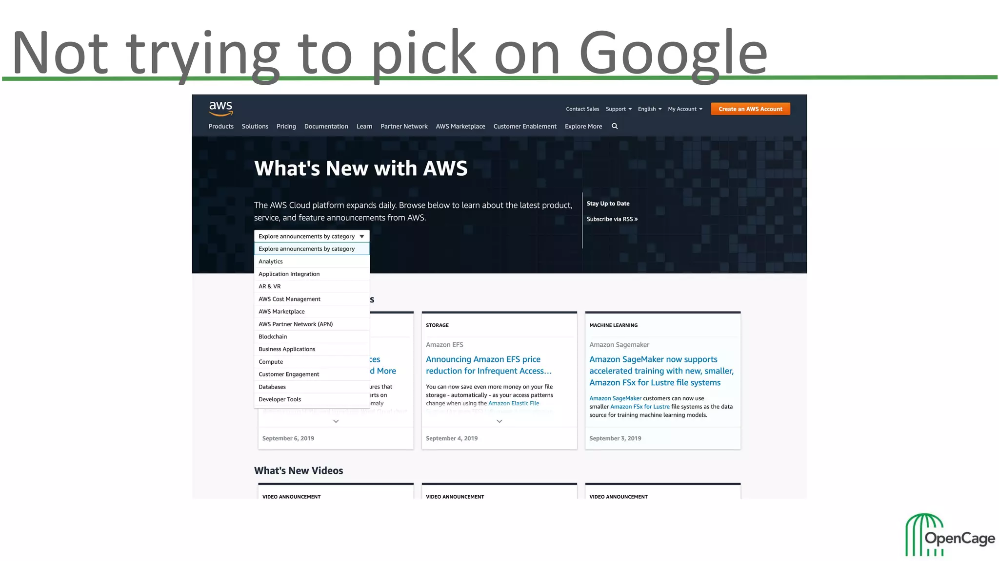 Not trying to pick on Google
 