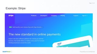 Page
Proprietary & Confidential
Example: Stripe
18
 