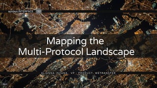 Mapping the
Multi-Protocol Landscape
A L I A N N A I N Z A N A , V P - P R O D U C T , W E T R A N S F E R
apidays INTERFACE '22
 