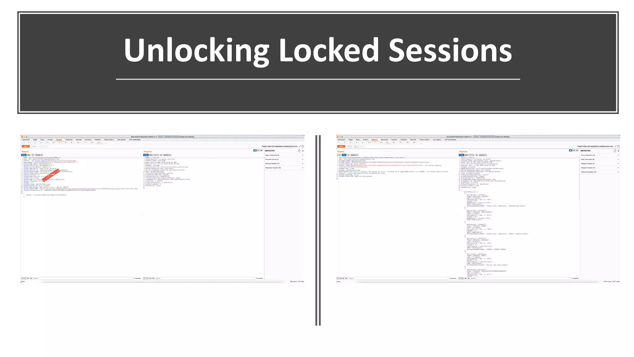 20
Unlocking Locked Sessions
 