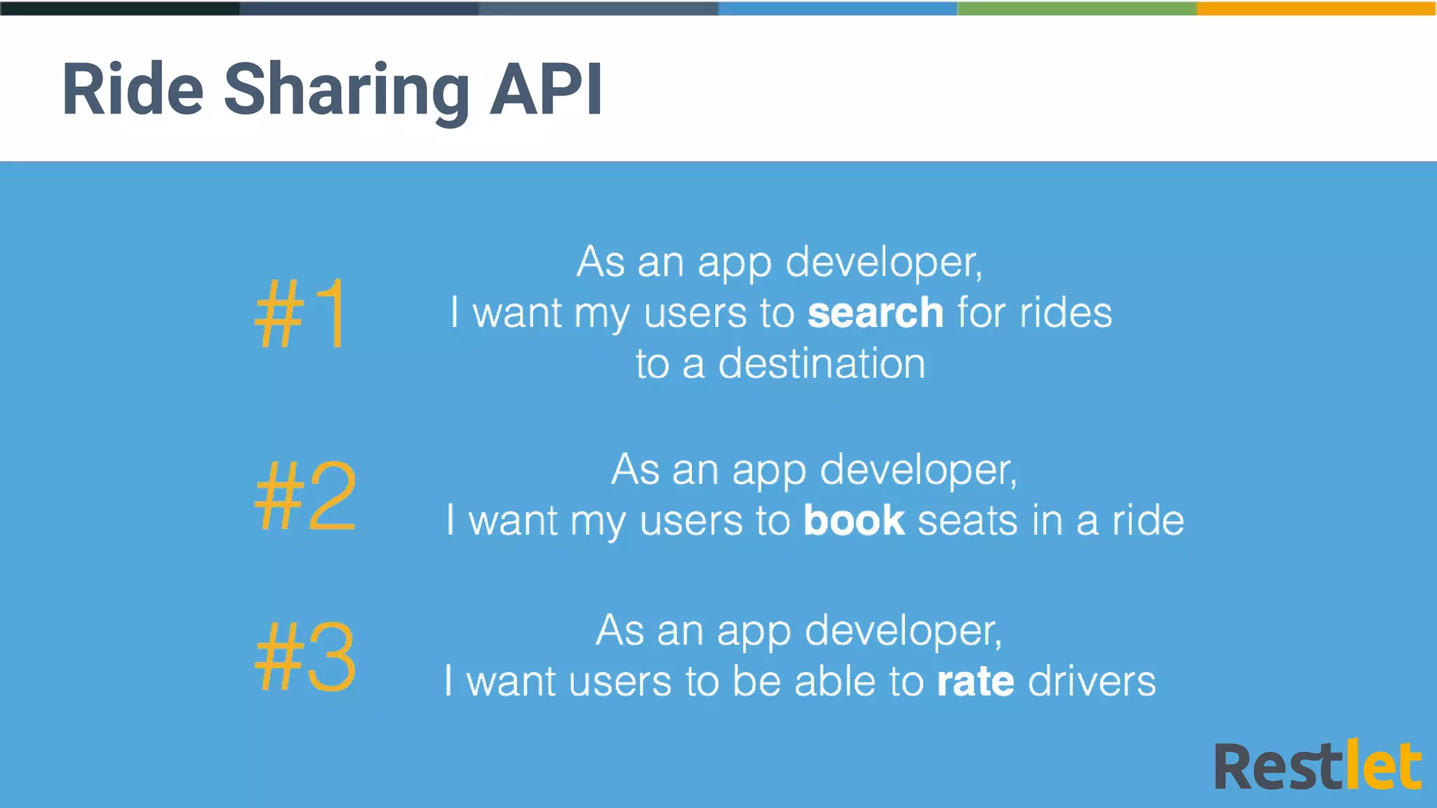 Ride Sharing API
 