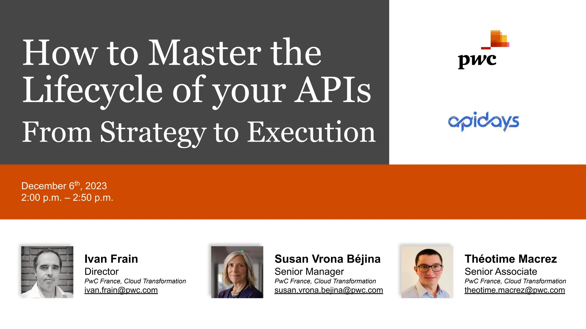 Apidays Paris 2023 - How to Master the Lifecycle of your APIs, Ivan ...