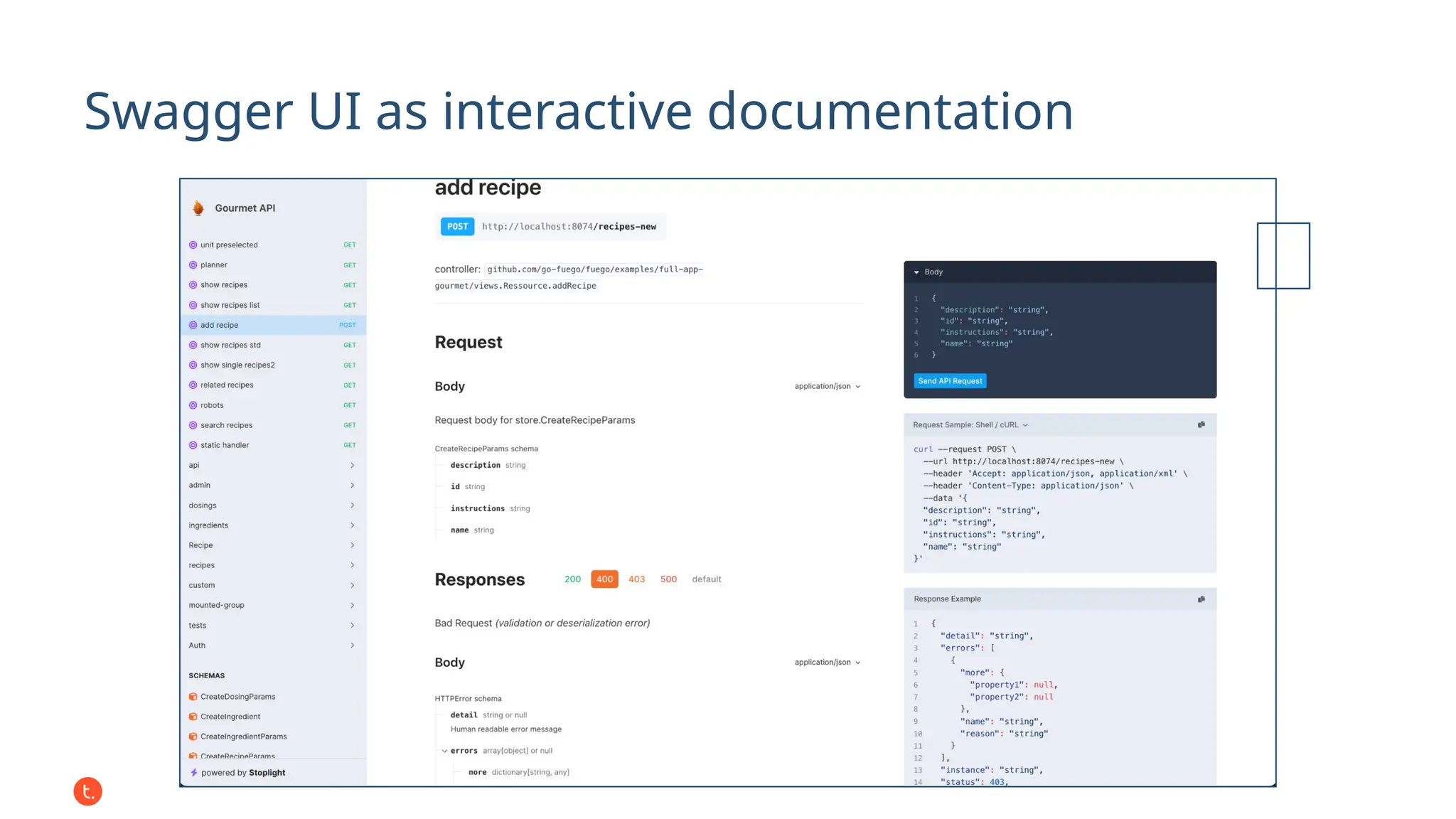 Swagger UI as interactive documentation
🤩
 