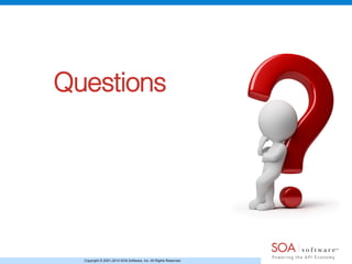 Copyright © 2001-2014 SOA Software, Inc. All Rights Reserved.
Questions!
 