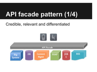 API facade pattern (1/4)
Credible, relevant and differentiated