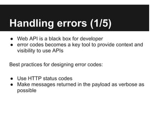 Web REST APIs Design Principles | PPT