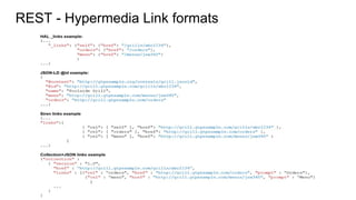 REST - Hypermedia Link formats
 