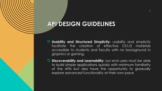 Software Engineering based computer game development - API DESIGN ...