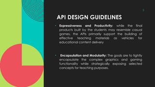 Software Engineering based computer game development - API DESIGN ...