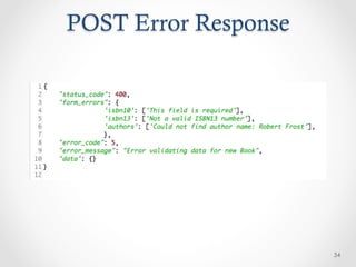 POST Error Response




                      34
 