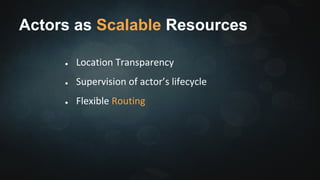 Actor as Scalable Resources 
 