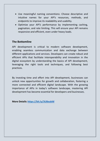 API Development – Complete Guide to Developing Robust APIs | PDF