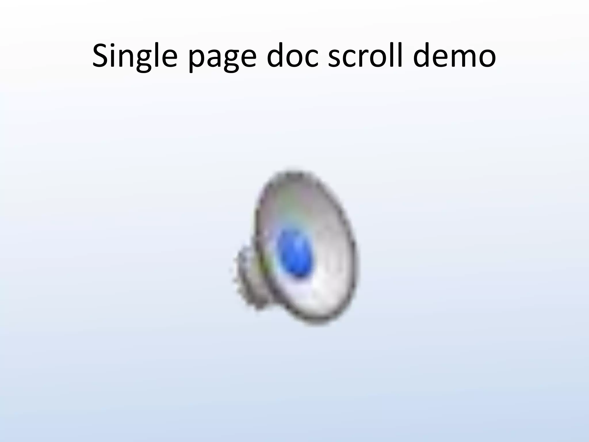 Single page doc scroll demo 
 