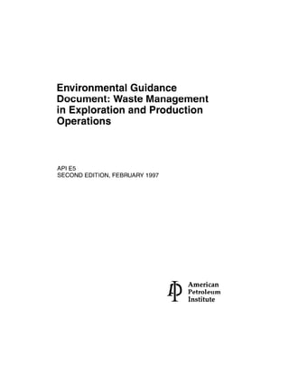 Api  E5 waste management 1997