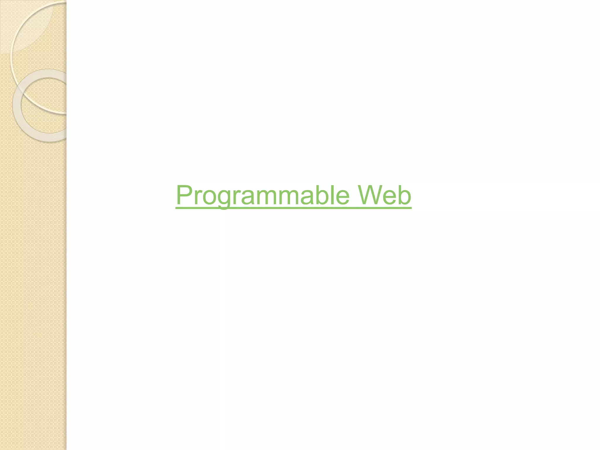 Programmable Web 
 