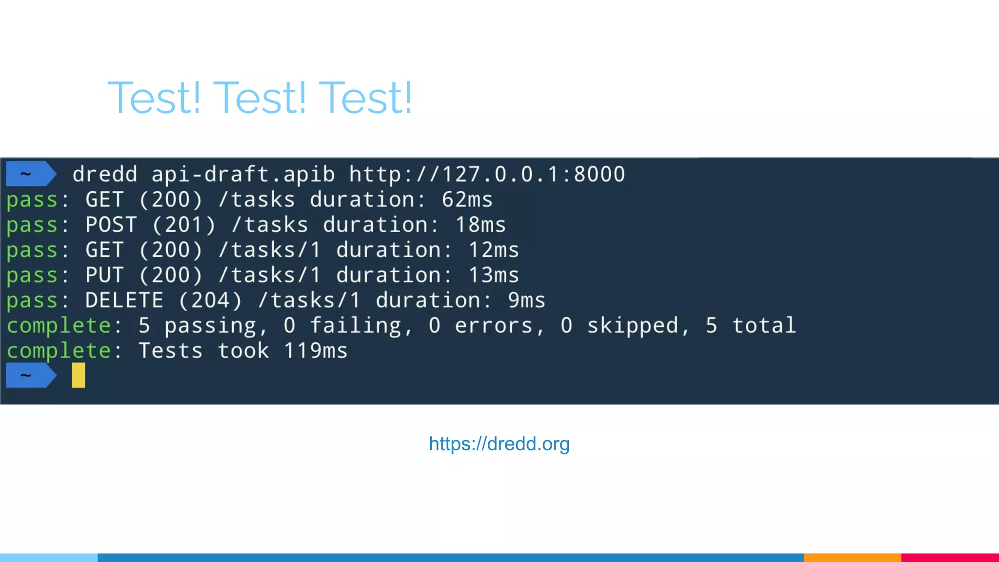 Test! Test! Test!
https://dredd.org
 