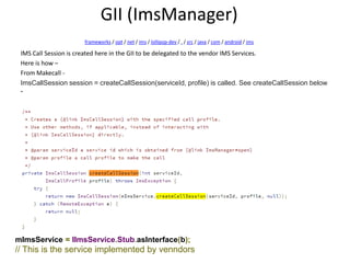 Api flow mo ims_call_initiation from telephony _ android | PPTX