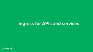 Ingress for APIs and services
 