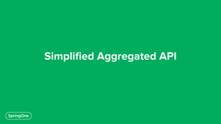 Simpliﬁed Aggregated API
 