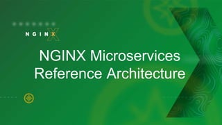 NGINX Microservices
Reference Architecture
 