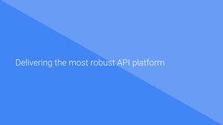 Delivering the most robust API platform
 