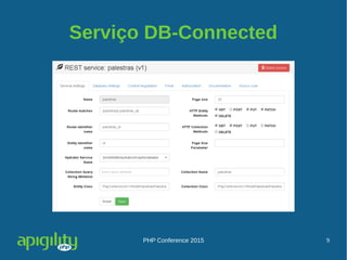 PHP Conference 2015 9
Serviço DB-Connected
 