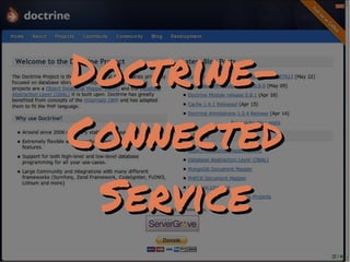 [B00]
Doctrine-Doctrine-
ConnectedConnected
ServiceService
22 / 44
 