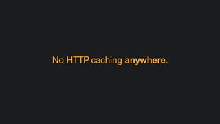 No HTTP caching anywhere.
 