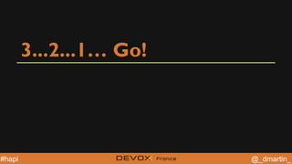 @YourTwitterHandle@YourTwitterHandle @_dmartin_#hapi
3...2...1… Go!
 