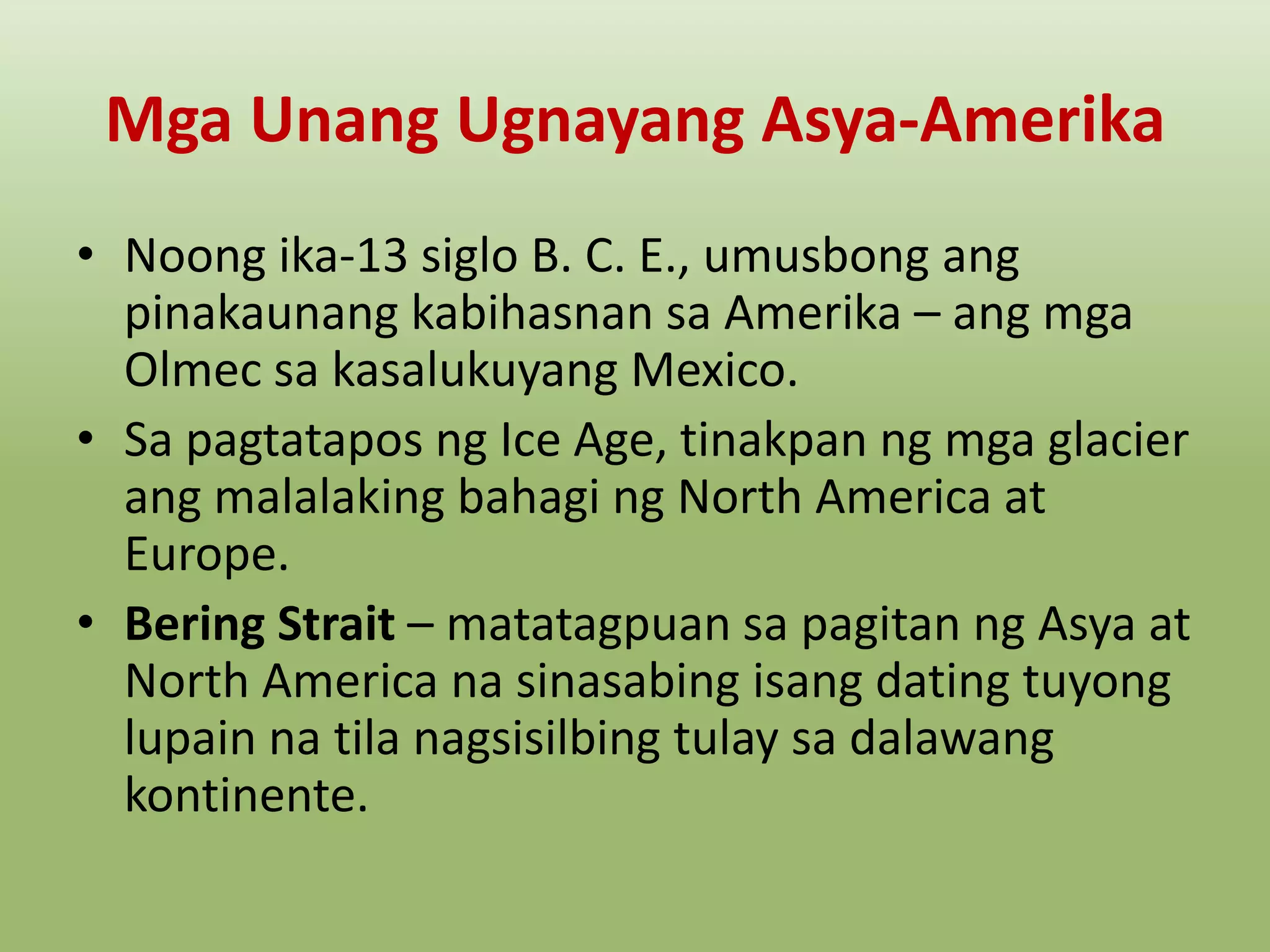 AP III - Ang mga Kabihasnan sa Amerika | PPTX