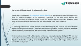 API Integration Services | Travel Booking API | PPTX