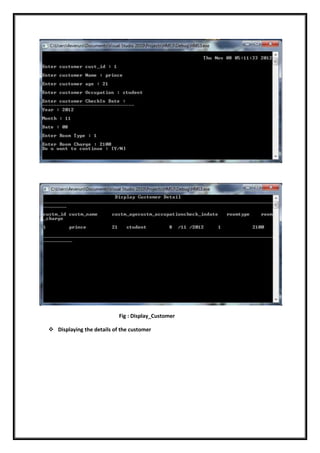 Hotel Management system in C++ | DOCX