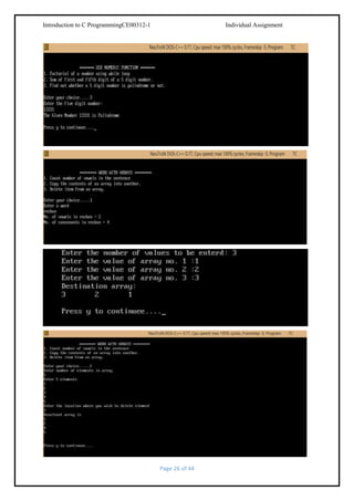 Introduction to C ProgrammingCE00312-1

Individual Assignment

Page 26 of 44

 