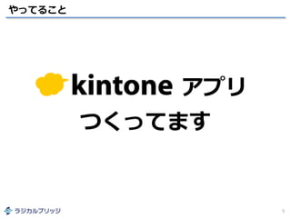 やってること
5
つくってます
アプリ
 