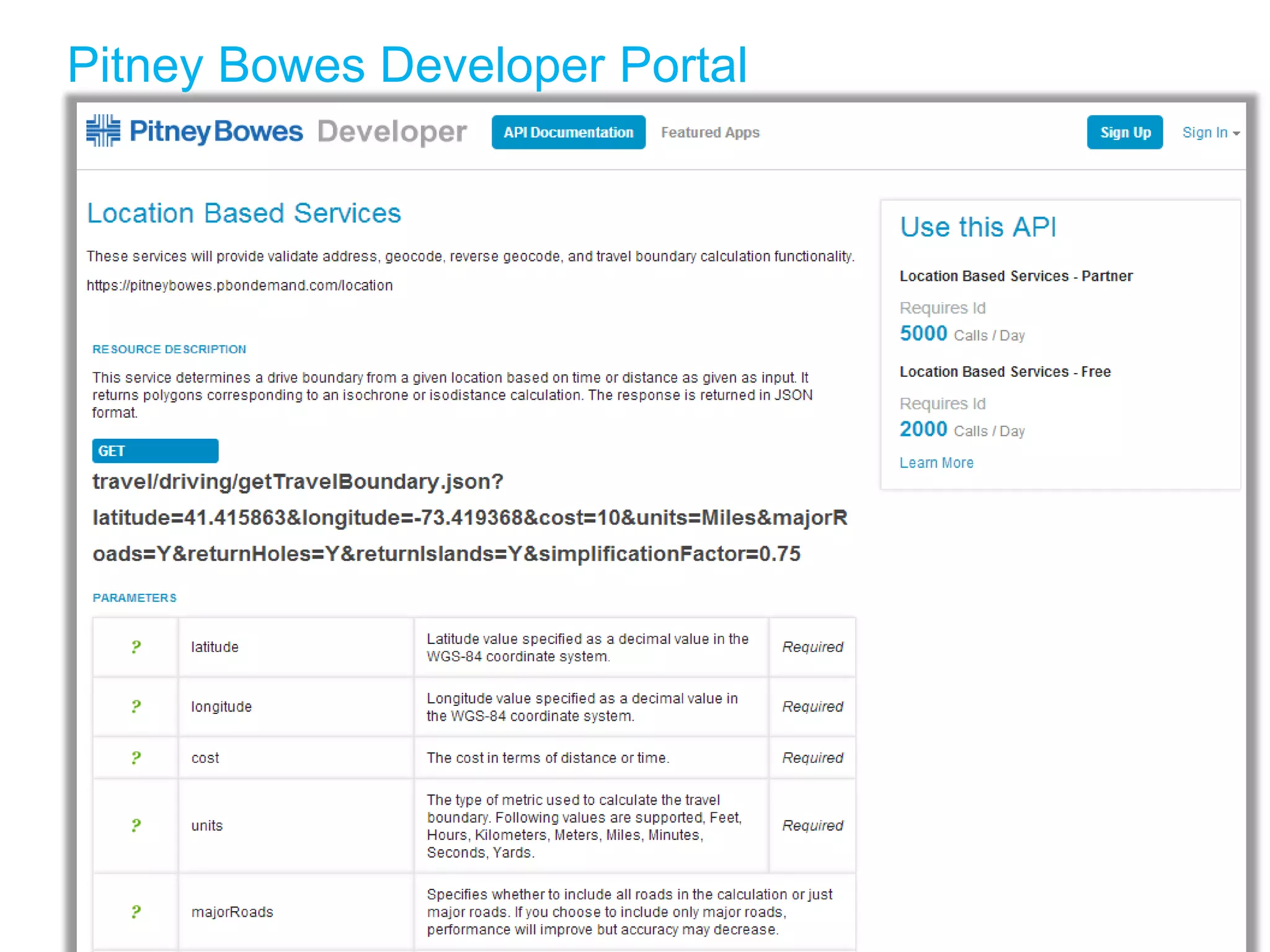 Pitney Bowes Developer Portal
 