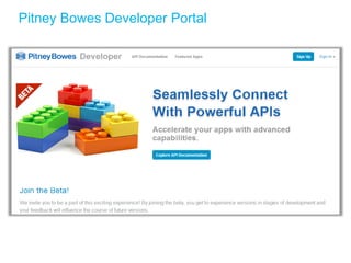 Pitney Bowes Developer Portal
 