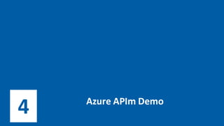 4 Azure	APIm Demo
 
