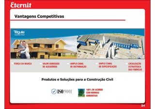 Vantagens Competitivas




            Produtos e Soluções para a Construção Civil




                                                          24
 