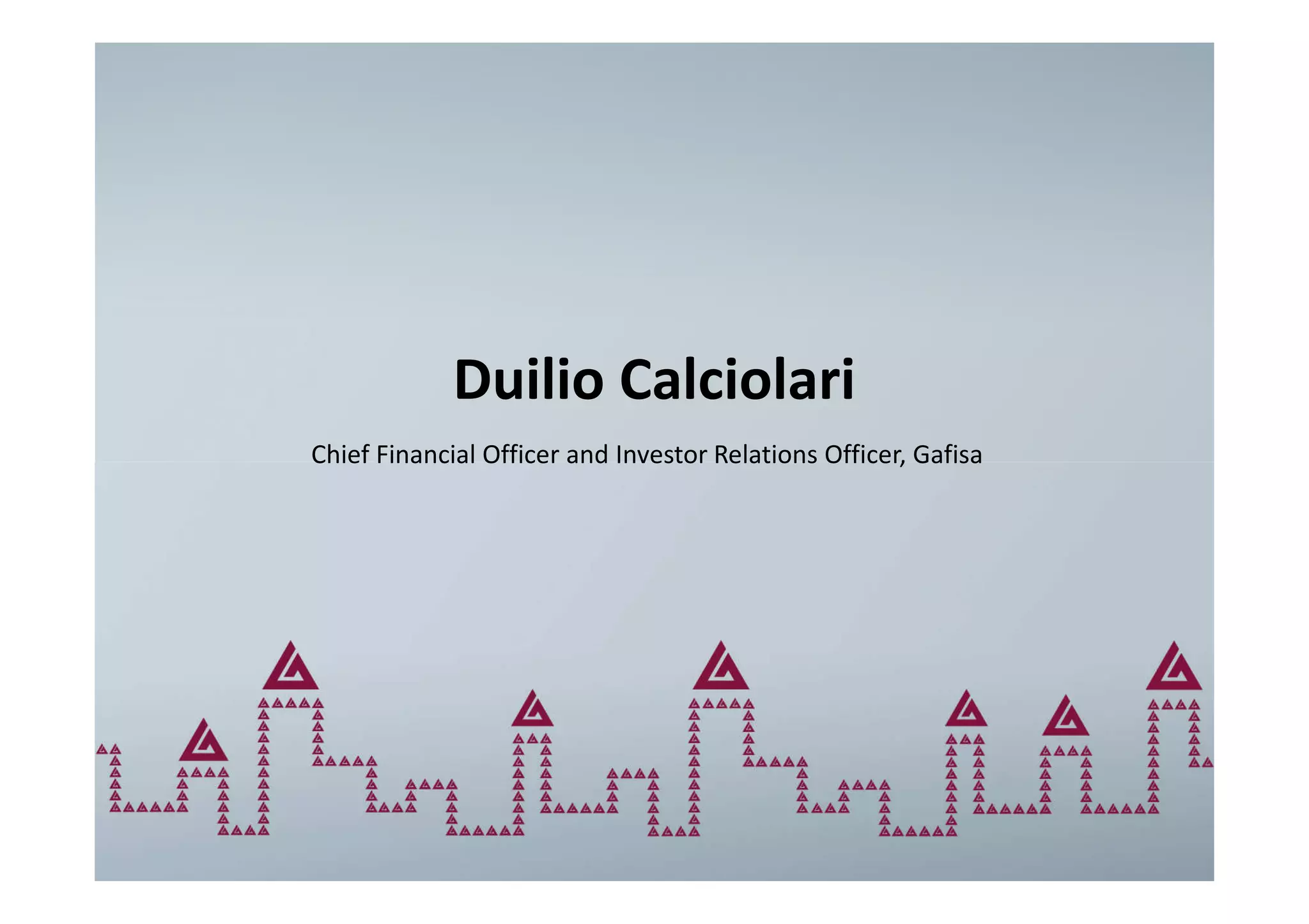 Duilio Calciolari
Chief Financial Officer and Investor Relations Officer, Gafisa
 