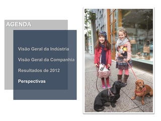 AGENDA



  Visão Geral da Indústria

  Visão Geral da Companhia

  Resultados de 2012

  Perspectivas
 