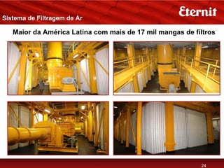 Sistema de Filtragem de Ar

   Maior da América Latina com mais de 17 mil mangas de filtros




                                                          24
 